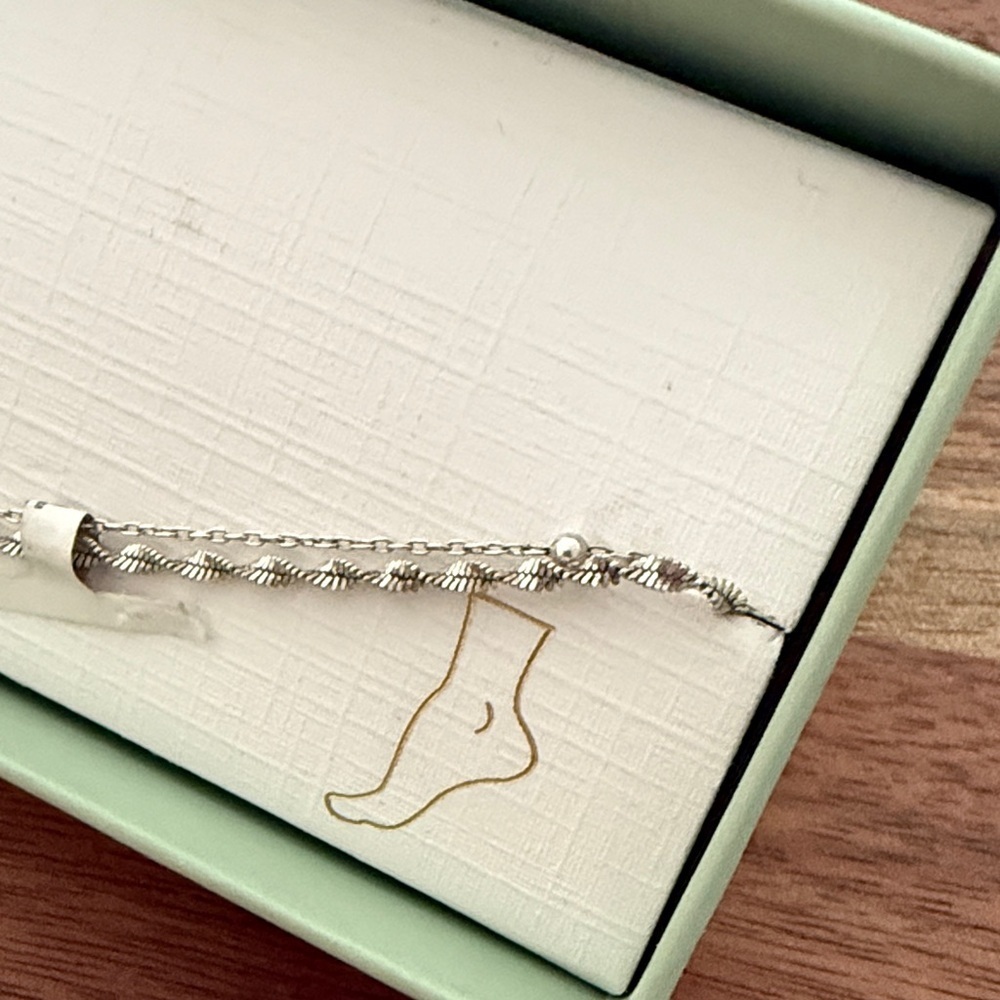 Argento Vivo Silver Chain Anklet - Picture 2 of 6